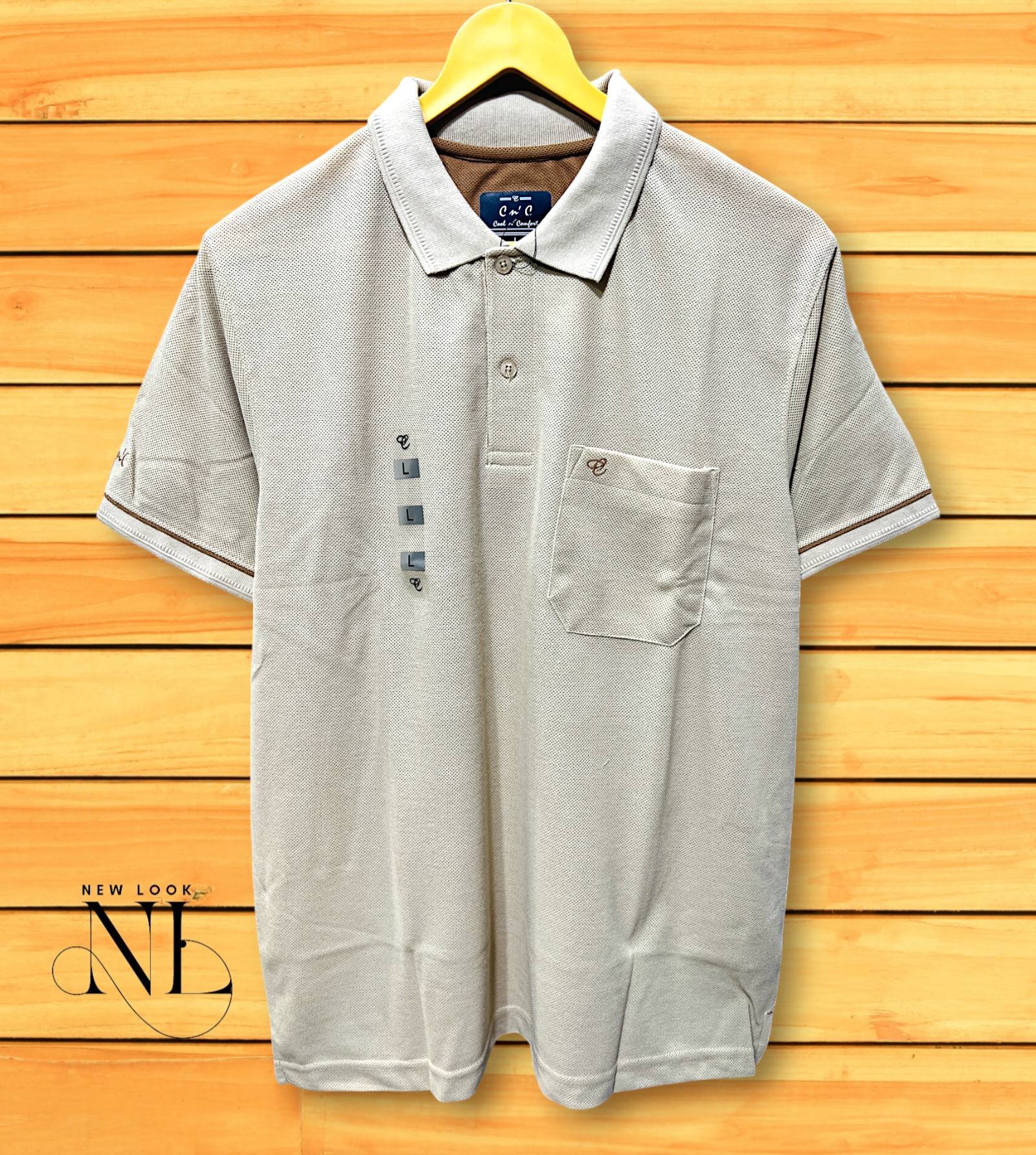 Cream Polo Tshirt - Modern & Stylish Cream Polo Tshirt - Modern & Stylish