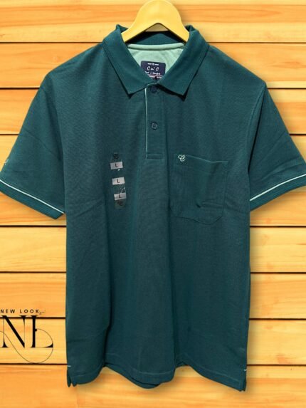 Turquoise Blue Polo T-shirt - Soft & Stylish