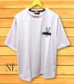 Baby Pink Oversized T-shirt with Abstract Print