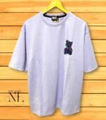 Lavender Oversized T-Shirt with Butterfly Print