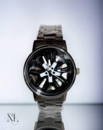 Classic Black Rotating Dial Watch for Men