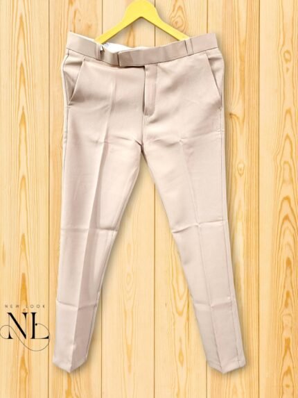 Premium Pink Slim-Fit Formal Pants for Men