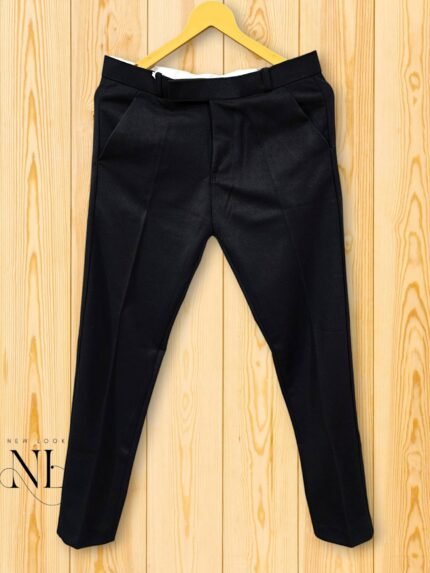 Classic Black Formal Pants – Imported Fabric