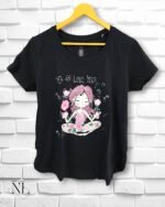 Black Print Girls Cotton T-Shirt Glamorous & Comfy
