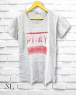 Grey Inspirational Cotton T-Shirt for Girls