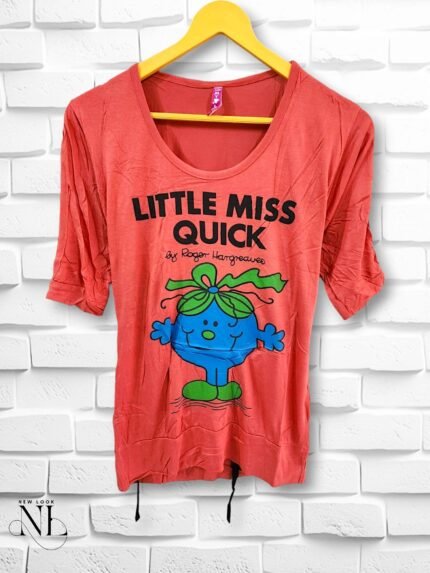 Peach Holographic Unicorn Cotton T-Shirt