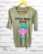 Green Glitter Rainbow Cotton T-Shirt
