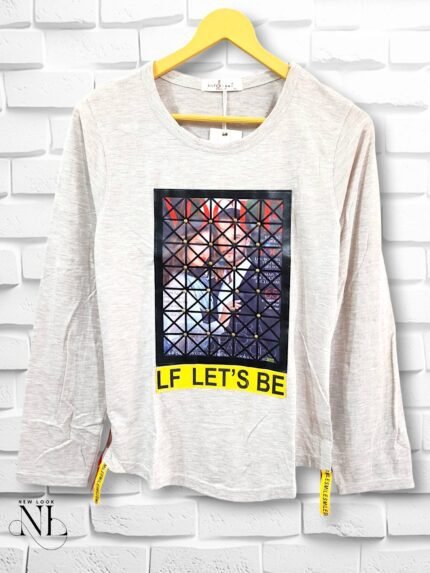 Cream Rainbow Girls Cotton T-Shirt