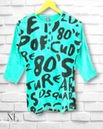 Sky Blue Sunshine Smiley Girls Cotton T-Shirt