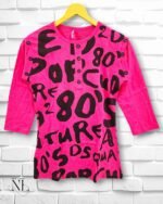 Dusty Pink Space Galaxy Girls Cotton T-Shirt