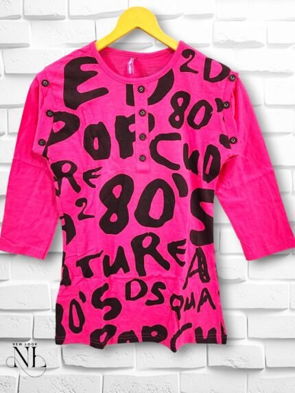 Dusty Pink Space Galaxy Girls Cotton T-Shirt