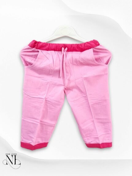 Baby Pink Cotton Capri for Kids – Hypoallergenic