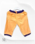 Orange Cotton Capri for Kids – Stain-Resistant