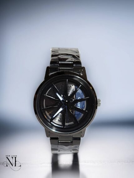 3D Car Wheel Watch with Rotating Dial – Premium Metal Strap – ₹799