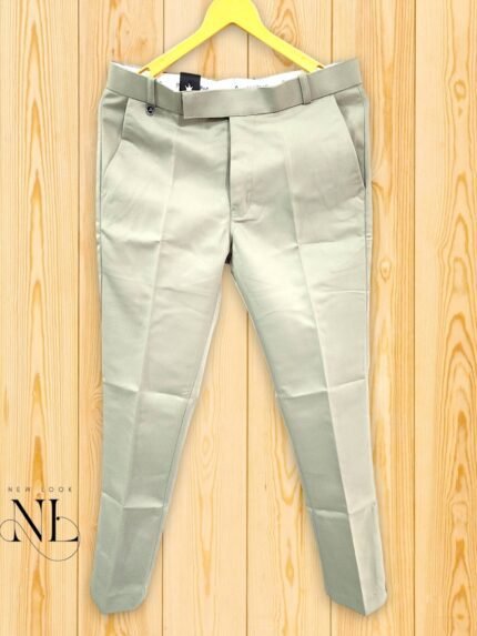 Pista Green Slim-Fit Ankle-Length Formal Pants