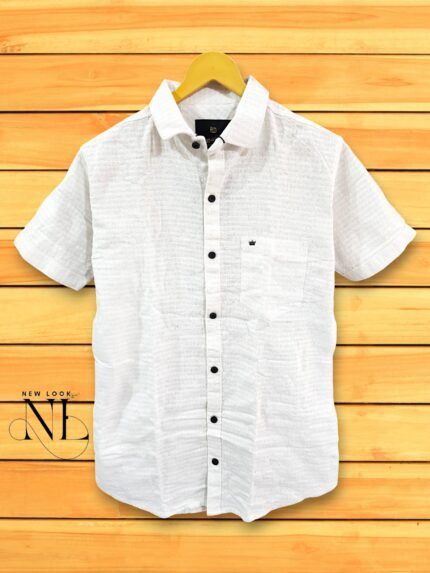 Premium White Half Sleeve Plain Shirt for Men