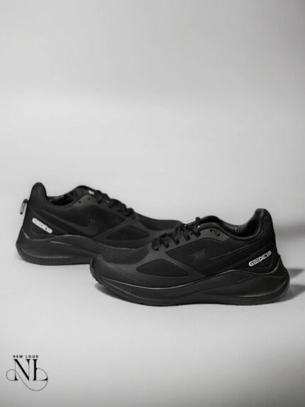 Black Sports Shoes for Men | Premium Stitched