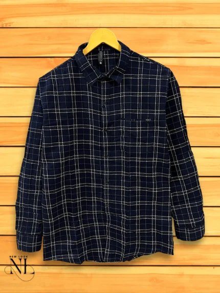 Mystic Blue Checks Shirt for Men