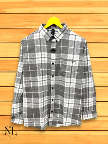 Classic Lite Grey Checks Shirt for Men