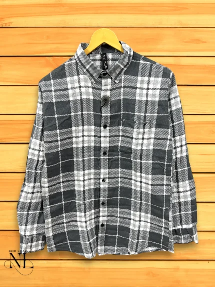 Himalayan Dark Grey Checks Shirt for Men
