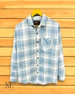 Blue Heritage Rustic Checks Shirt for Men | 100% Cotton
