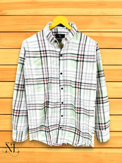 Lite Green Checks Shirt for Men | Premium Cotton