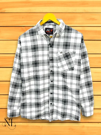 Black & White Checks Shirt for Men
