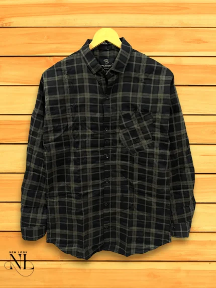 Regal Green Checks Shirt for Men
