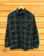 Vintage Dark Green Checks Shirt for Men