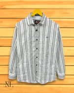Grey Signature Stripe Shirt for Men