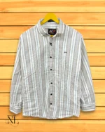 Essential Cream Stripe Shirt for Men