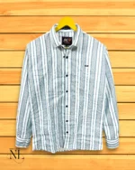 Sky Blue Signature Stripe Shirt for Men