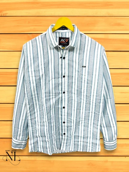 Sky Blue Signature Stripe Shirt for Men