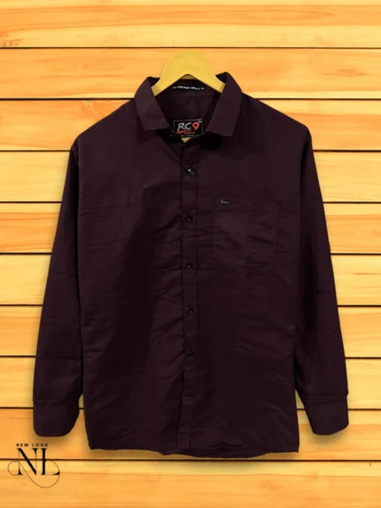 Premium Purple Satin Party Shirt for Men