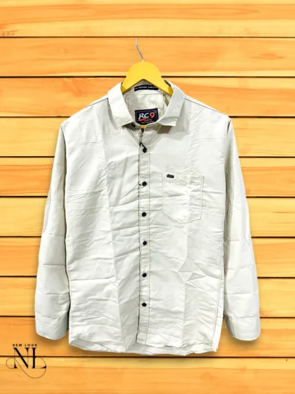 Cream Satin Party Shirt for Men - Premium