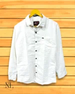 White Satin Party Shirt for Men - Classic Slim Fit