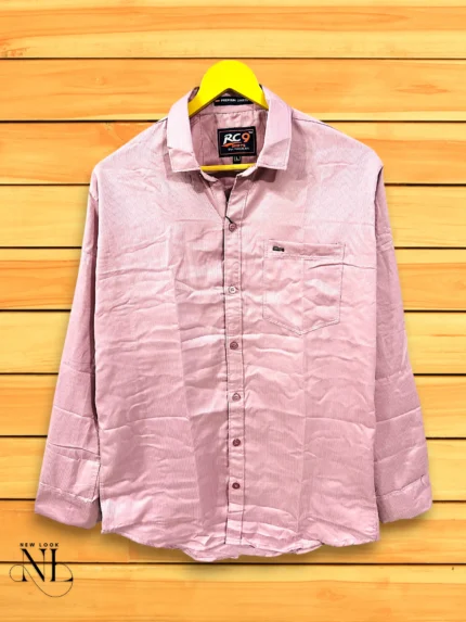 Pink Satin Party Shirt for Men