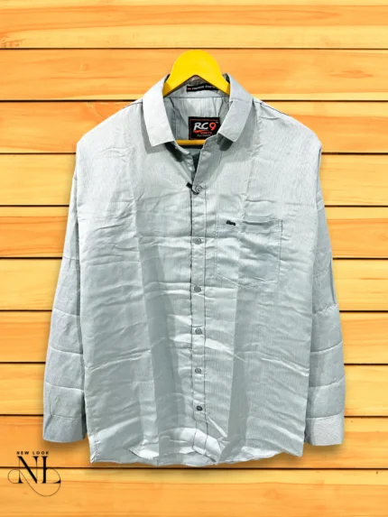 Lite Grey Satin Shirt for Men