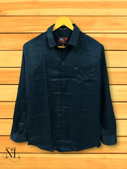 Premium Tea Blue Satin Shirt for Men