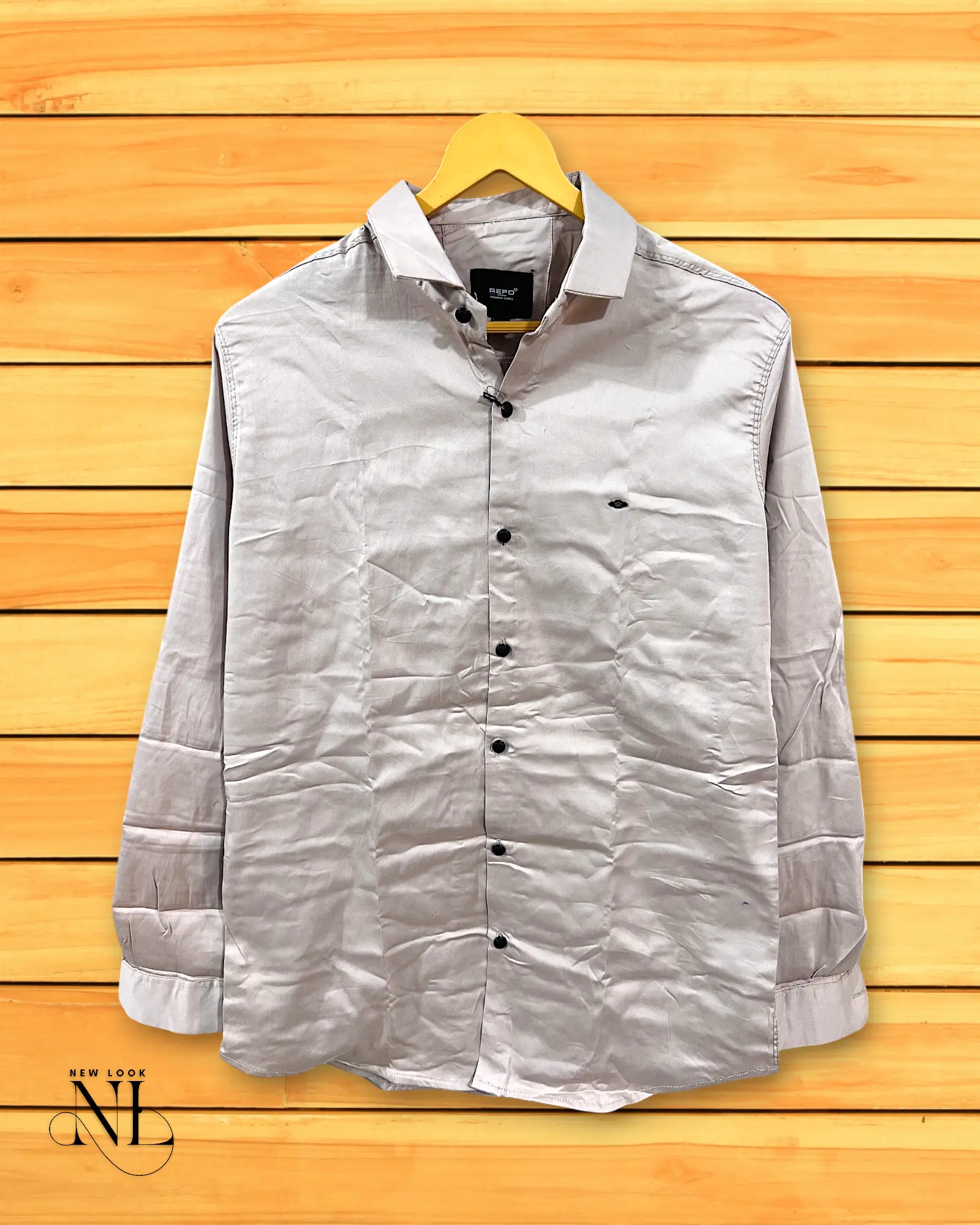 Cream Plain Satin Shirt for Men | Timeless Elegance Cream Plain Satin Shirt for Men | Timeless Elegance