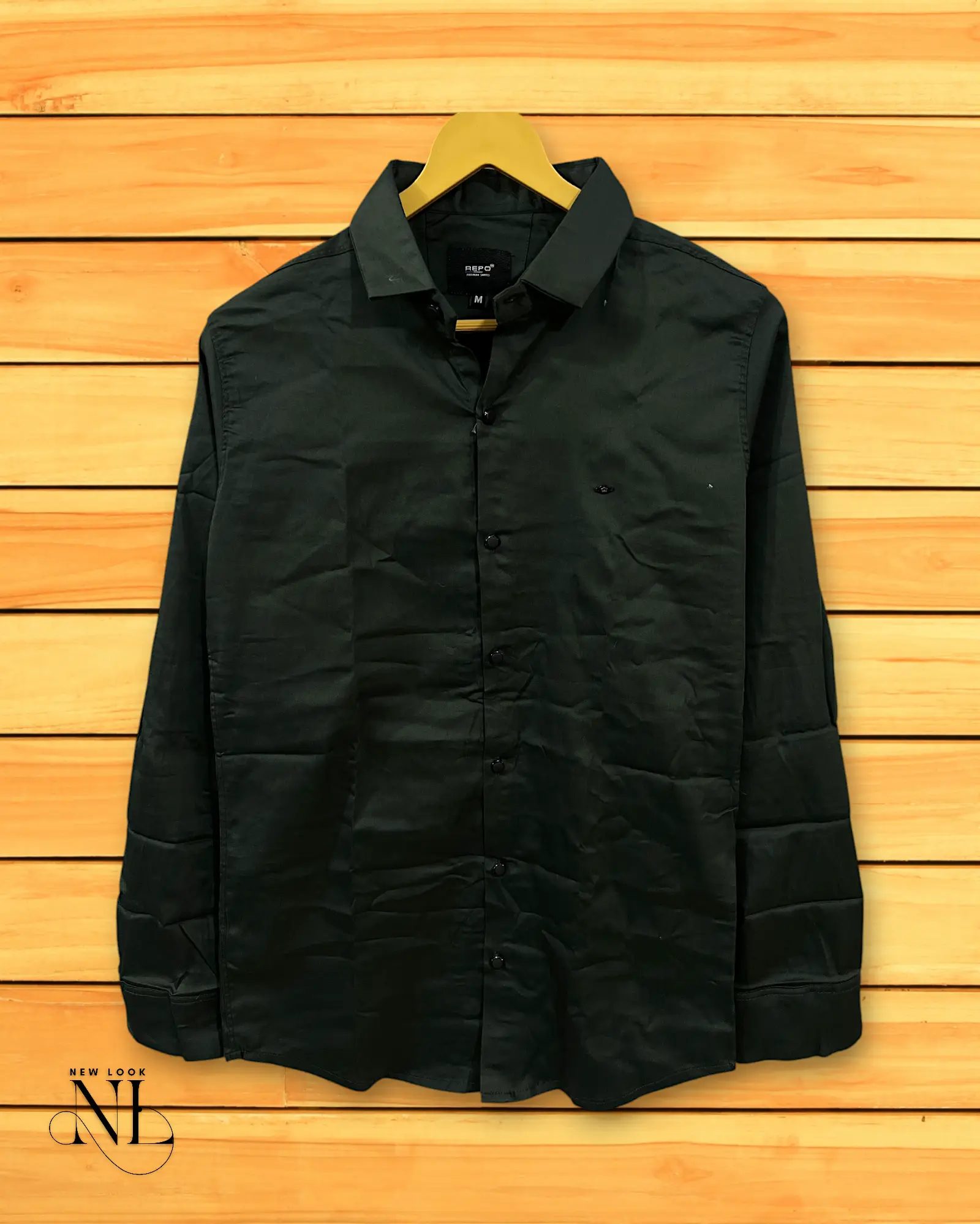 Dark Green Plain Satin Shirt for Men | Rich & Sophisticated Dark Green Plain Satin Shirt for Men | Rich & Sophisticated