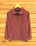 Pink Zip Polo Full T-Shirt