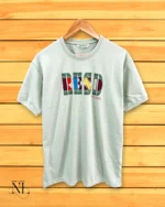 Lite green printed tshirt for men