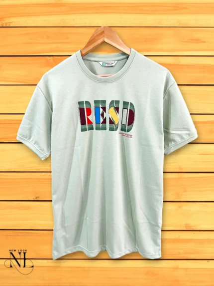 Lite green printed tshirt for men