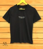 Black Plain Half T-Shirt For Men