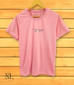 Baby Pink Plain Half T-Shirt for men