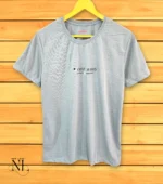 Lite Grey Plain Half T-Shirt For Men