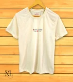Lite Yellow Plain Half T-Shirt For Men