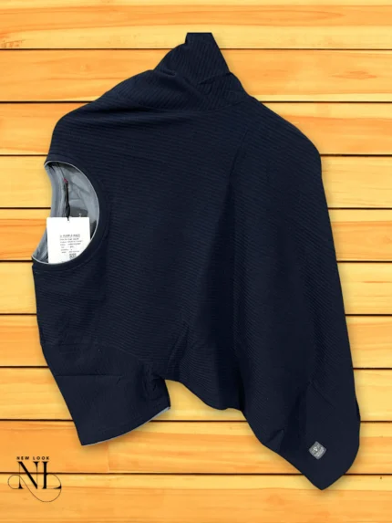 Navy Blue Plain Half T-Shirt