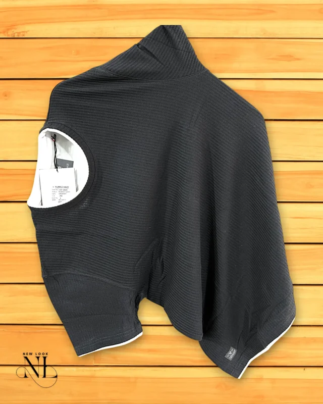 Dark Grey Plain Half T-Shirt